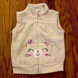 Soft cream kitten vest